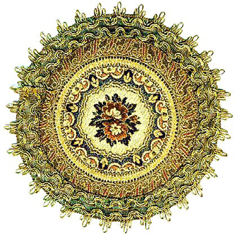Polyester Floral Round Doily