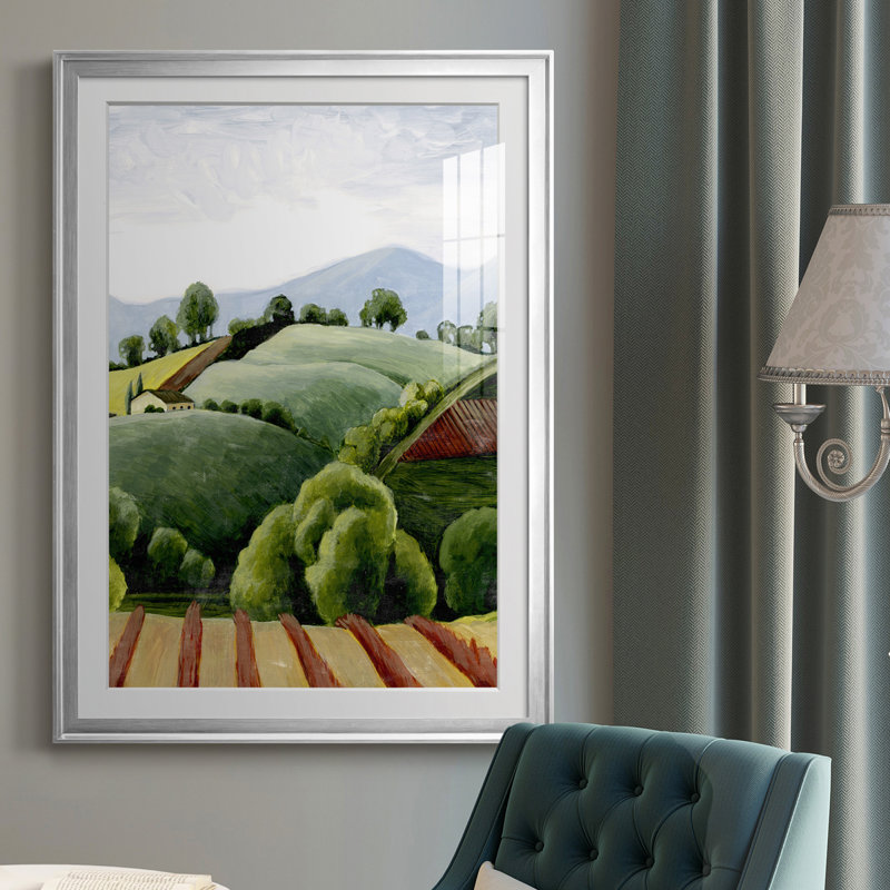Toscane, croquis I - reproduction de cadre photo, H 30,5 po x l 22,5 po x P 1 po, Chrome
