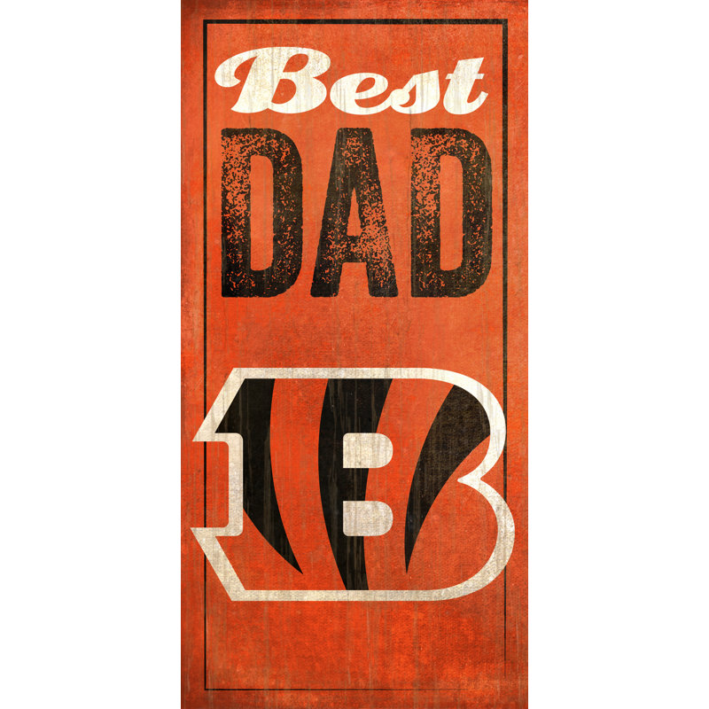 « best dad », impression sur plaque NFL, Bengals de Cincinnati