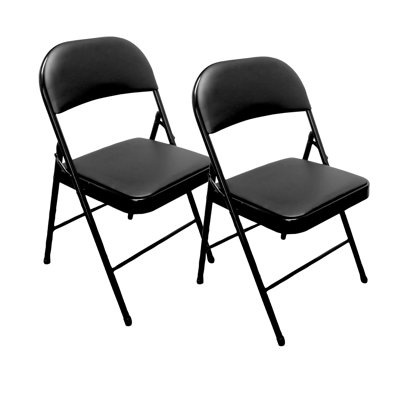 Royalford Heavy Duty Folding Padded Chair with Metal Frame Padded Seat Foldable Chair for Outdoor & Indoor Home Office Dining Easy Store Back Rest Computer Desk Chairs