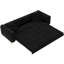 Lit convertible 97,7 po 31 po, profondeur d'assise 28,4 po, canapé 4 places avec boutons, noir, pieds stabilisateurs pour un sommeil équilibré, assise profonde, canapé, assise extra large et confortable mobile