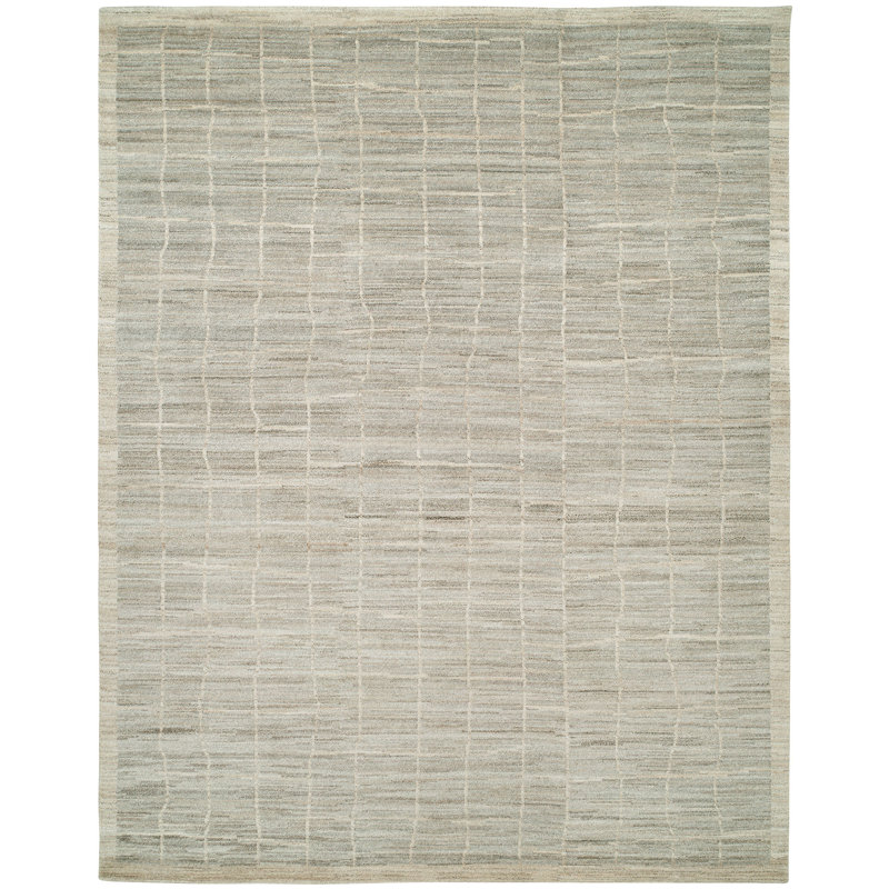 Sima Abstract Area Rug in Beige, Rectangle 10' x 14'