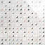 Adaya 4x4 Polished Marble, Pearl and Brass Mosaic Tile