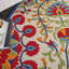 Tapis ivoire, rouge et vert < motif floral pour l'intérieur et l'extérieur Eaglin-2020216515