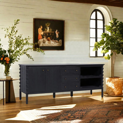 French style solid wood frame TV stand