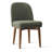 Modern 7-Piece Round Dining Set With Multi-Pedestal Base Table And Upholstered Wood-Leg Chairs-690965593
