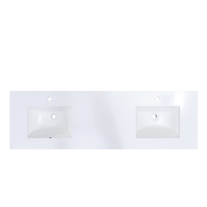 Snow White 73" Double Bathroom Vanity Top with Sinks