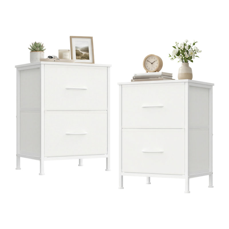 30cm W Steel Bedside Table