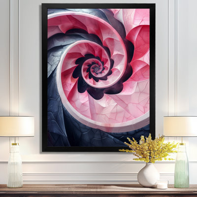 Décoration murale spirale en verre coloré rose noir III - Spirales abstraites