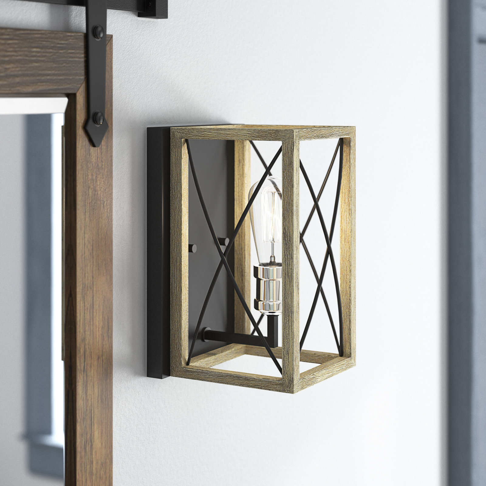 Single Light Dimmable Flush Mounted Sconce