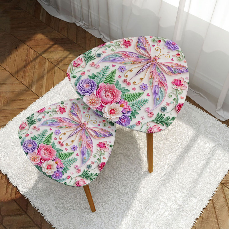 Ensemble de 2 tables basses gigognes Triangle