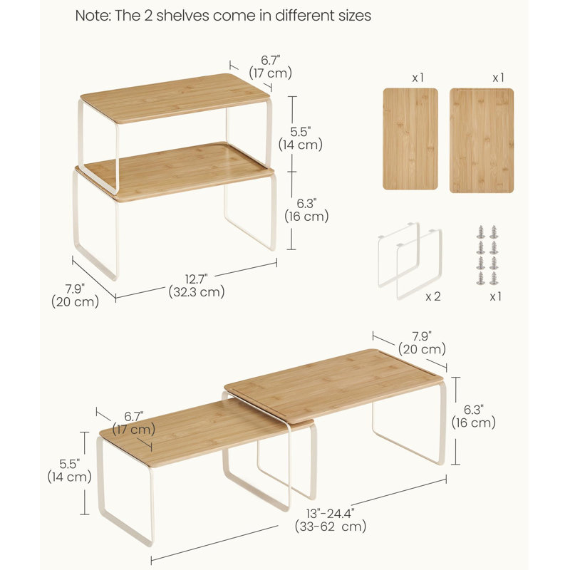 12.3'' W Steel Shelving Unit, Beige