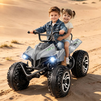 VTT 24 roues 4 roues pour enfants, véhicule tout-terrain 2 places pour les 6 à 12 ans