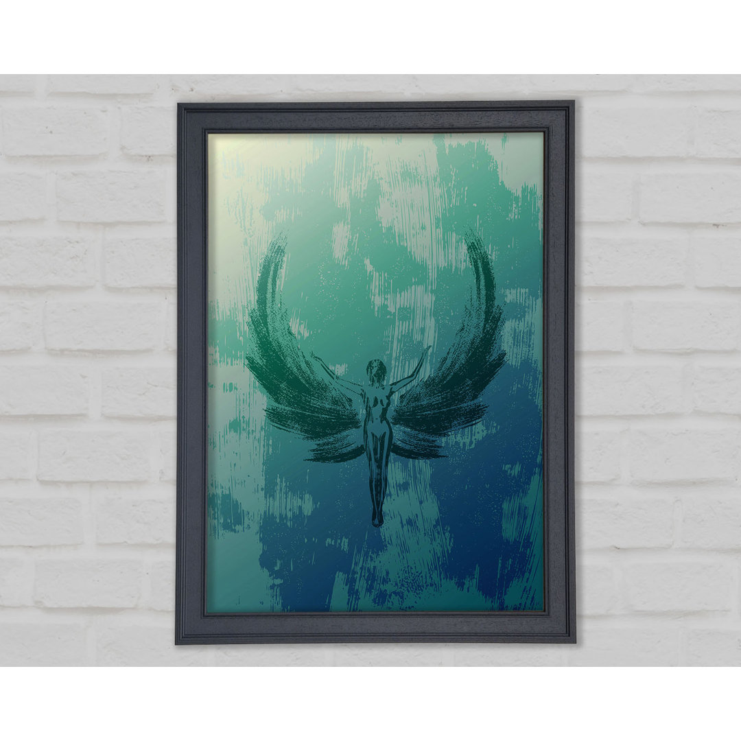 Gerahmtes Wandbild Green Angel