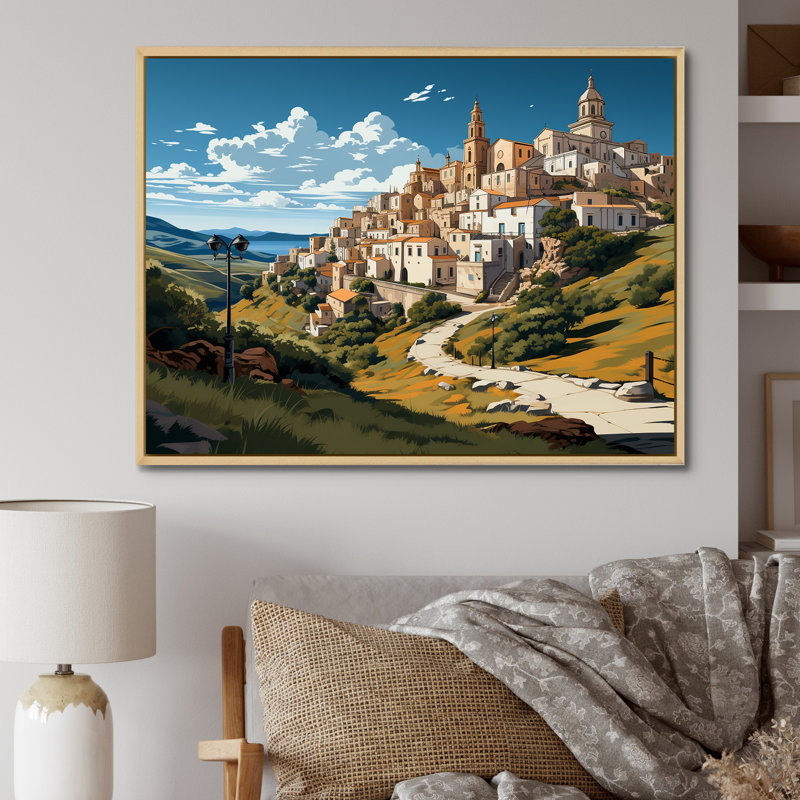 «Italian Hidden Gem Coastline - Italy Landscape», art mural, Cadre flottant brun, H 12 po x l 20 po x P 1 po
