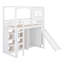 Lit mezzanine avec garde-robe, tablettes de rangement