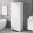 Tall Bathroom Storage Cabinet With Two Drawers And Adjustable Shelf, Freestanding MDF Board With Painted Finish For Modern Bathrooms-1965667256
