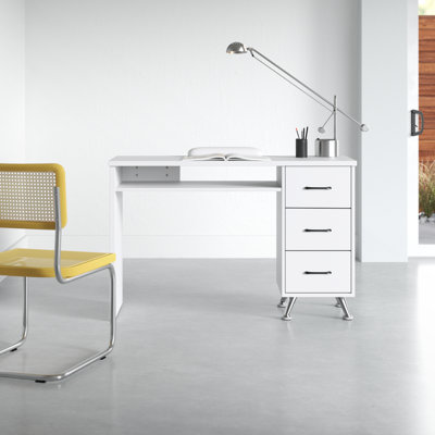Alesya 47.2" Wide Nail Desk with Drawers and Soft Wrist Rest by Wade Logan