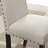 Biony Espresso Wood Dining Set With Fabric Nailhead Chairs-132211872