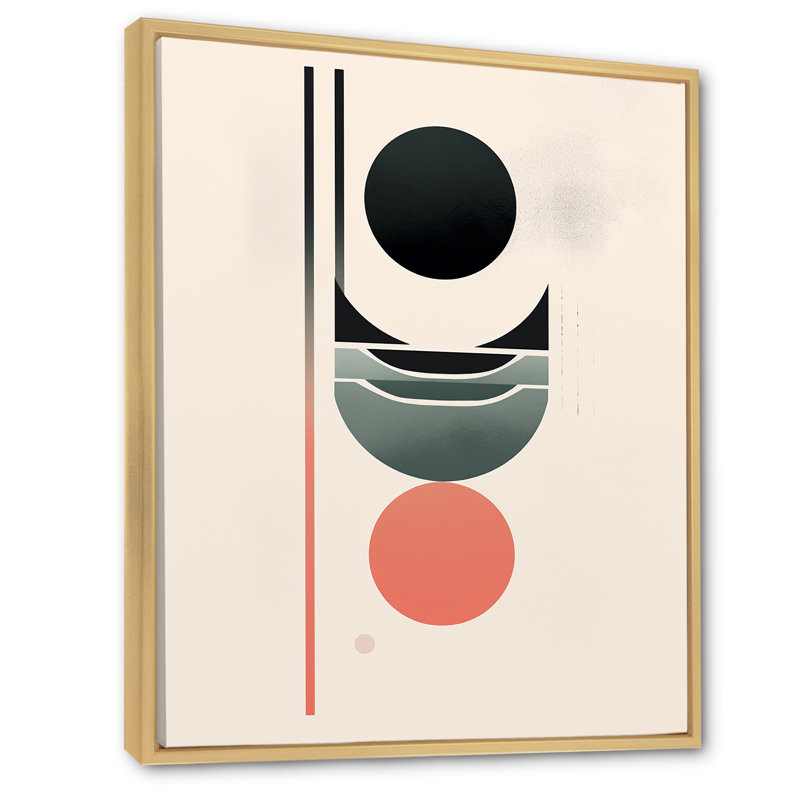 «Pure Lunar Imagination Geometric Minimalisme I», reproduction d'art sur toile transitionnelle, 20" H x 12" W