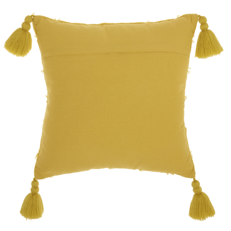 Housse de coussin carrée/insert, Jaune