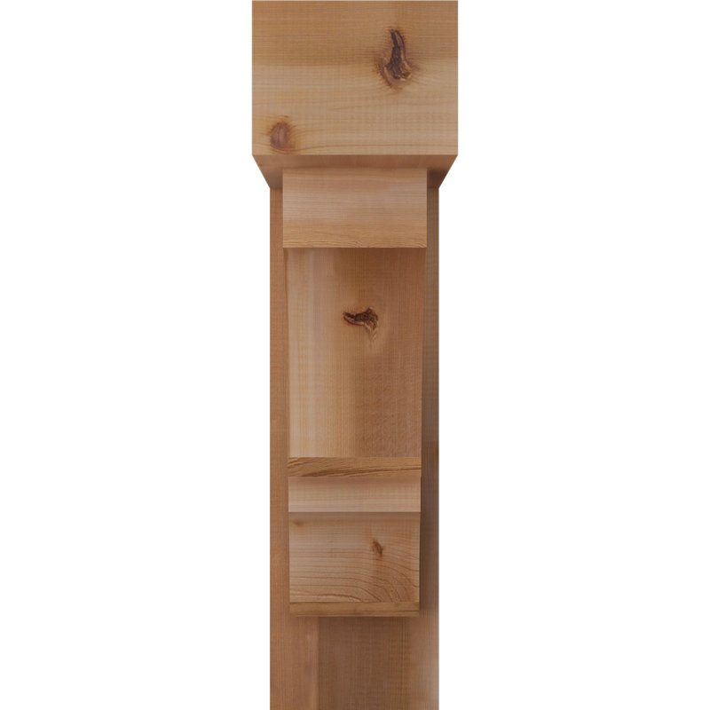 Support de bloc Balboa avec entretoise décalée, 32 x 24, Cèdre rouge occidental de l 8 po (scié brut)