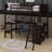 Twin Size Wooden Loft Bed With Desk And Shelves-1453062136