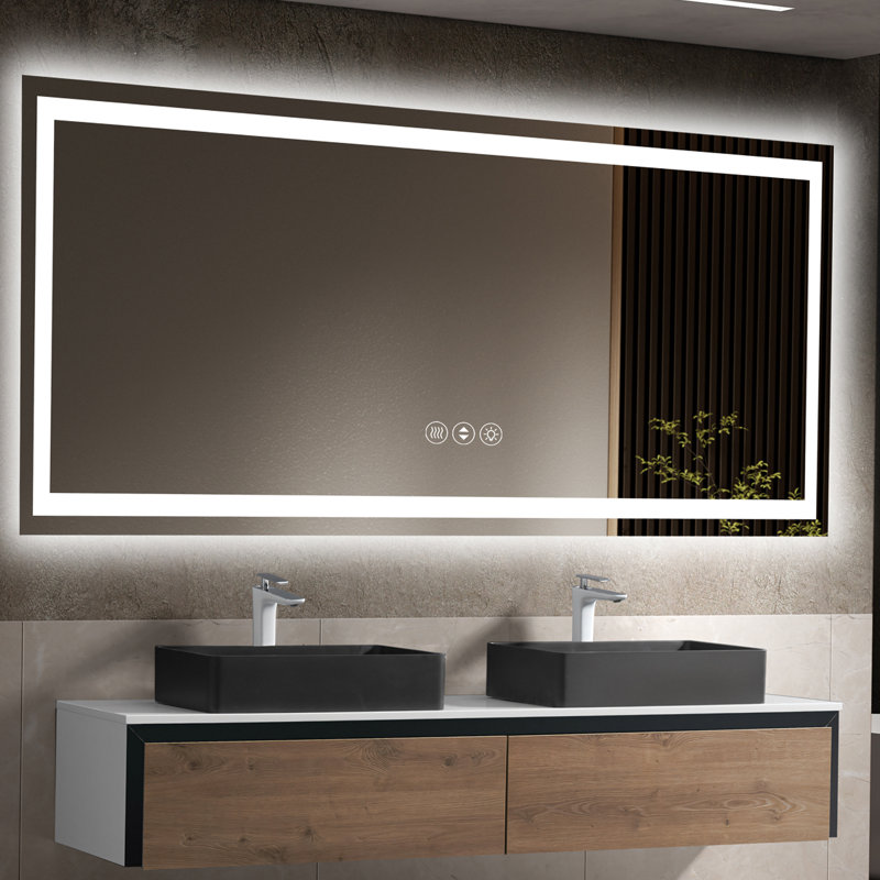 72x36 Inch Frameless LED Bathroom Mirror,Smart Mirror