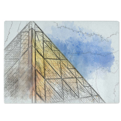 Tempered Glass Architecture Sketch Vol.19 Chopping Board