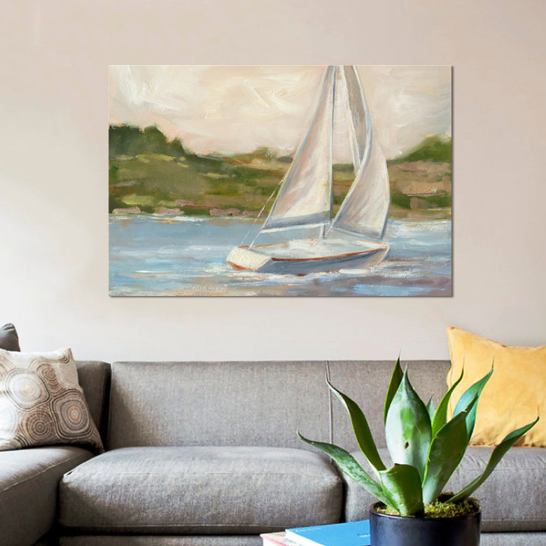 «Off The Coast II», reproduction sur toile, H 8 po x l 12 po x P 0,75 po, Toile tendue, Pas de tapis