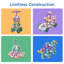 KUB Planète: ensemble de construction magnétique - Cosmic Soft - blocs de construction de couleur espace 55pc, clic-construire-jouer, jouet empilable éducatif de tige, enfants 3+