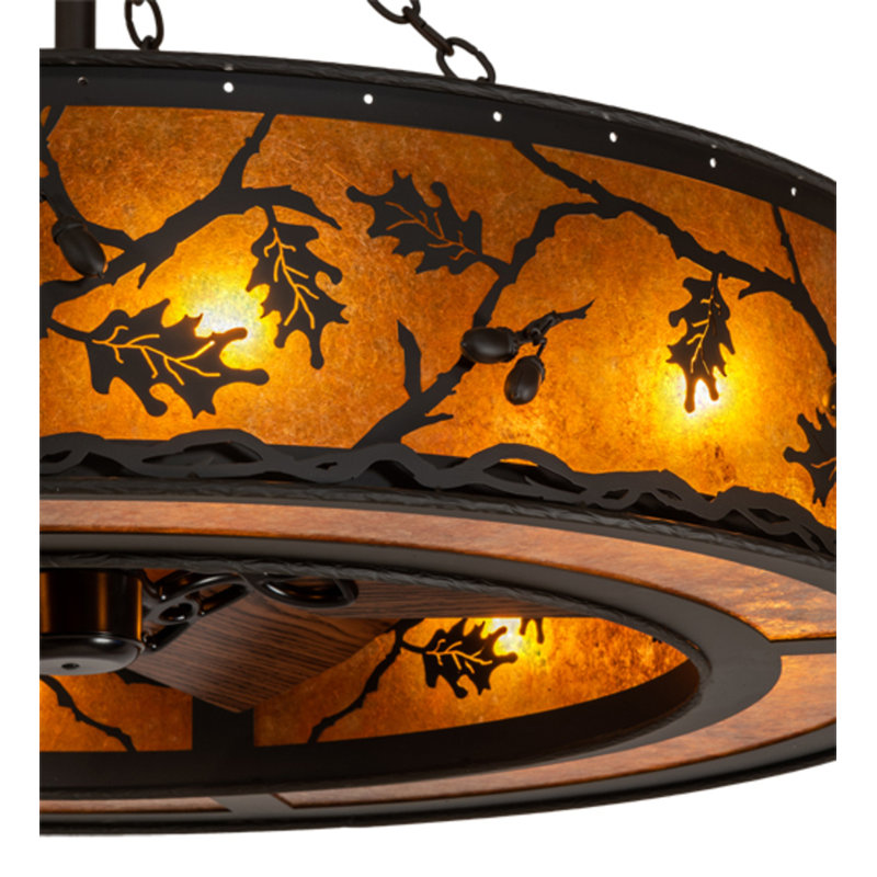 Oak Leaf And Acorn Downrod Ceiling Fan