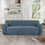 Canapés 81,5 po Minimaliste incurvé 3 places pour le salon, la chambre à coucher, les appartements | Polyester | Bleu foncé-603781442