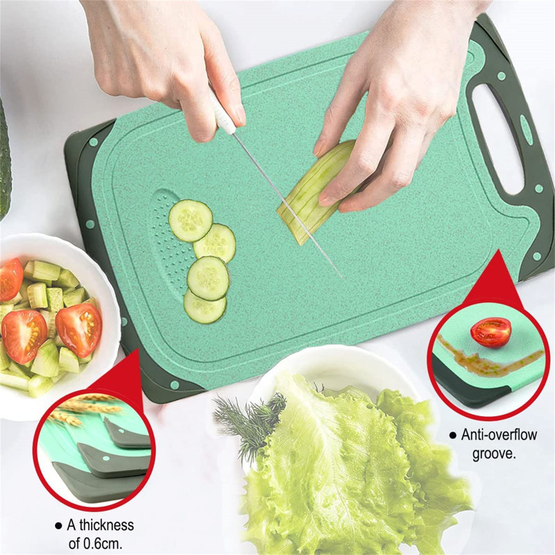 3-Piece Plastic Chopping Board Set