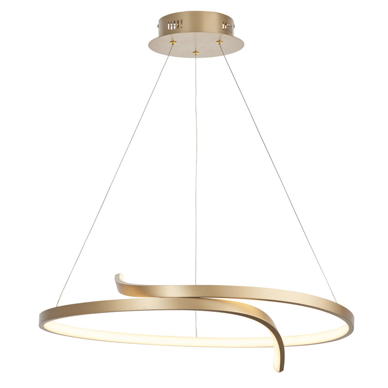 Porcelli 1 - Light LED Unique/Statement Pendant, Gold