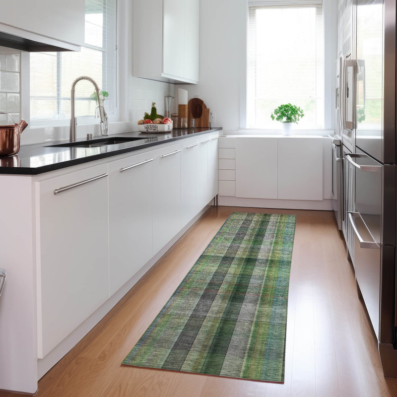 Tapis intérieur / extérieur Kinslee, Tapis de couloir 2 pi 3 po x 7 pi 6 po