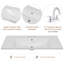 Meuble-lavabo sur pied simple 36 po avec plateau en céramique Khasim-547808499