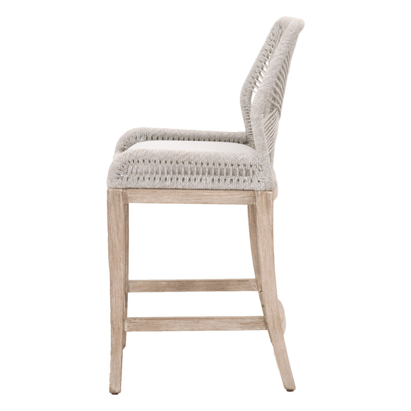 Wellsworth Mitali Bar & Counter Stool, Taupe & White, Counter Stool (26" Seat Height), Natural Gray