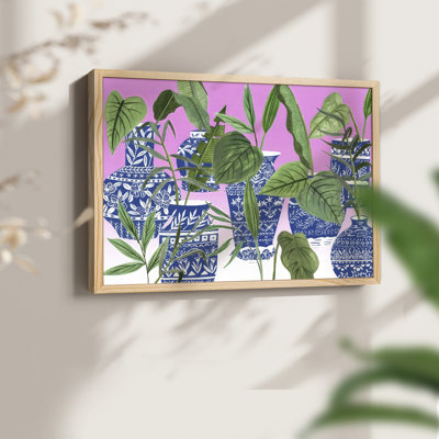 Indigo Palms II - reproduction encadrée - réarmable