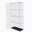 Vitrine à 5 niveaux en verre avec 5 modes DEL dynamiques, portes doubles et tablettes fixes pour un accès facile, vitrine au sol pour le bureau à domicile ou la présentation de magasin-1143179991