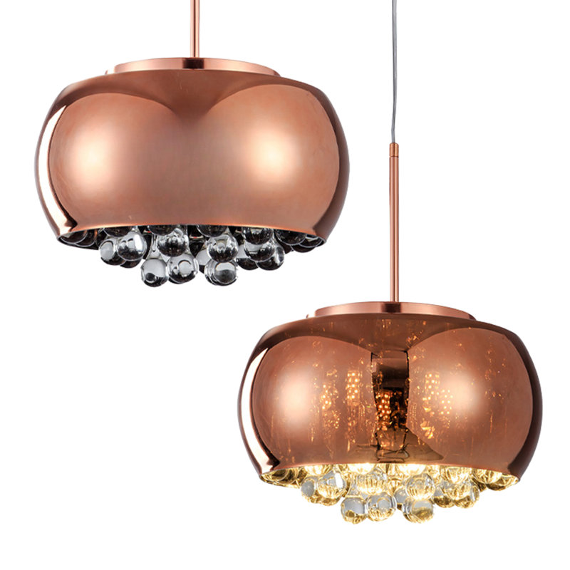 Volta 5 - Light Drum Pendant, Copper, Bronze