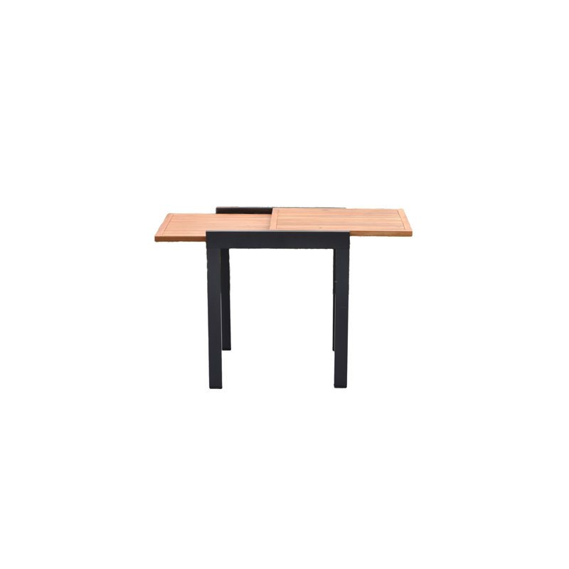 Rectangular Metal Extendable Outdoor Balcony Table , 130cm cm W 65cm cm D