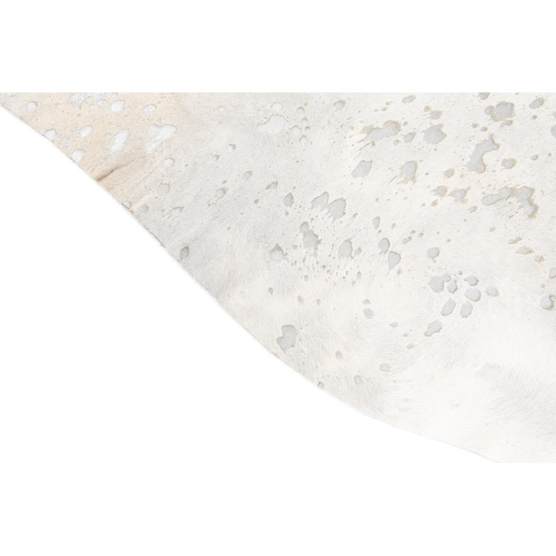 Tapis carré beige et argenté Ingalls