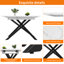 Extendable Metal Base Dining Table