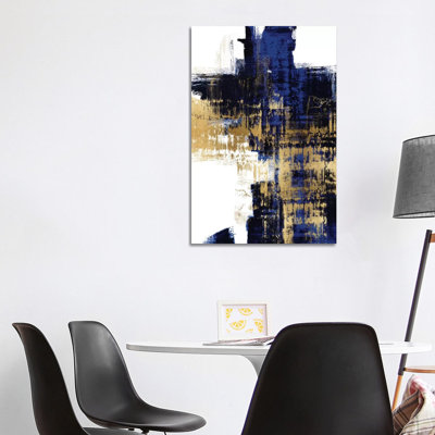 " Dynamic Gold On Blue II " by Alex Wise