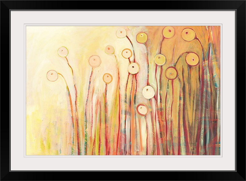 Nolani «Dreaming of Marmalade in the Poppy Garden» - reproduction d'art, H 28 po x l 38 po x P 1 po, Cadre noir