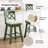 Modern Farmhouse Cross Back Upholstered Solid Wood Bar Stool-904520850-904520840