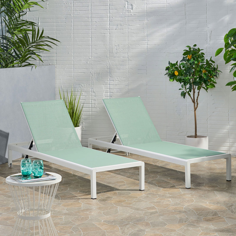 CAPE CORAL KD CHAISE LUNGE BLANC (MP2), Vert, Blanc, 2