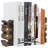 2 Piece Burnt Wood Decorative Cookbook Text Bookend