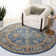 Armintha Oriental Wool Dark Blue Area Rug